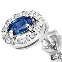 Ohrringe Bliss Dame Elenoire in Weißgold Zaffiro 0.6 Ct 20061793 - 20061793